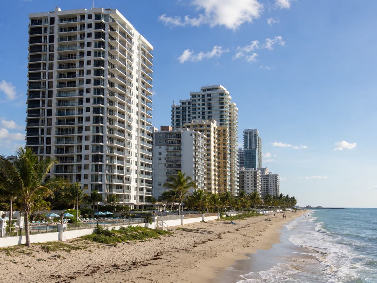 Hollywood beachfront high-rise condo tower stock — primary coastal housing in Broward