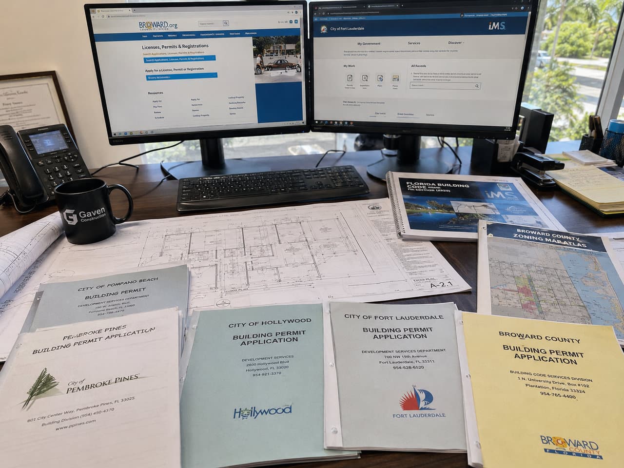 Broward County jurisdictional split — independent municipal building departments across Fort Lauderdale, Hollywood, Pompano Beach, and Pembroke Pines