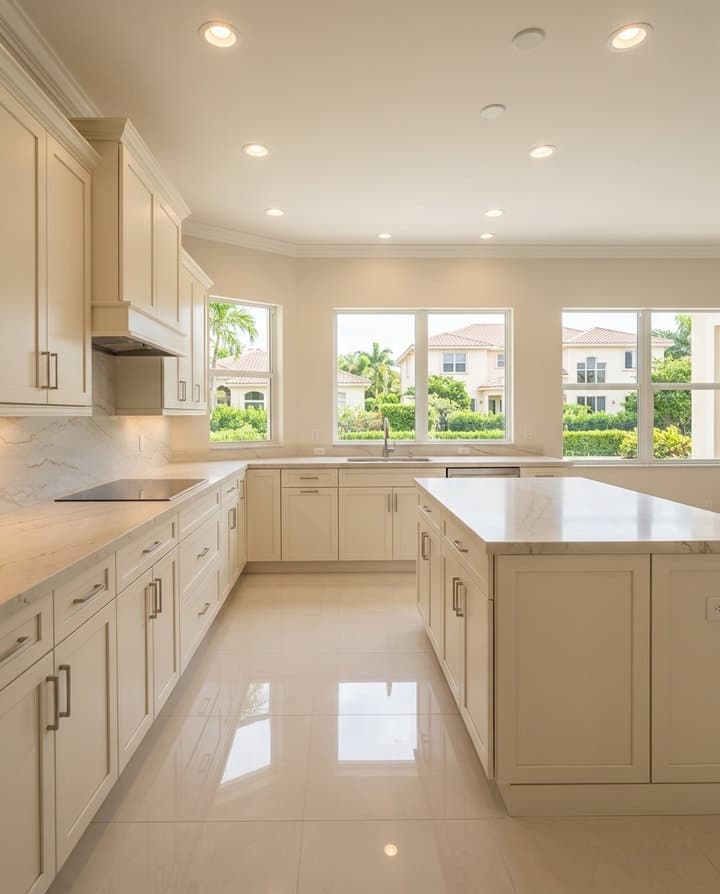 Completed kitchen remodel in a Boca Raton country-club home