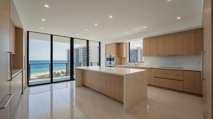 Completed kitchen remodel in a Pompano Beach coastal condo