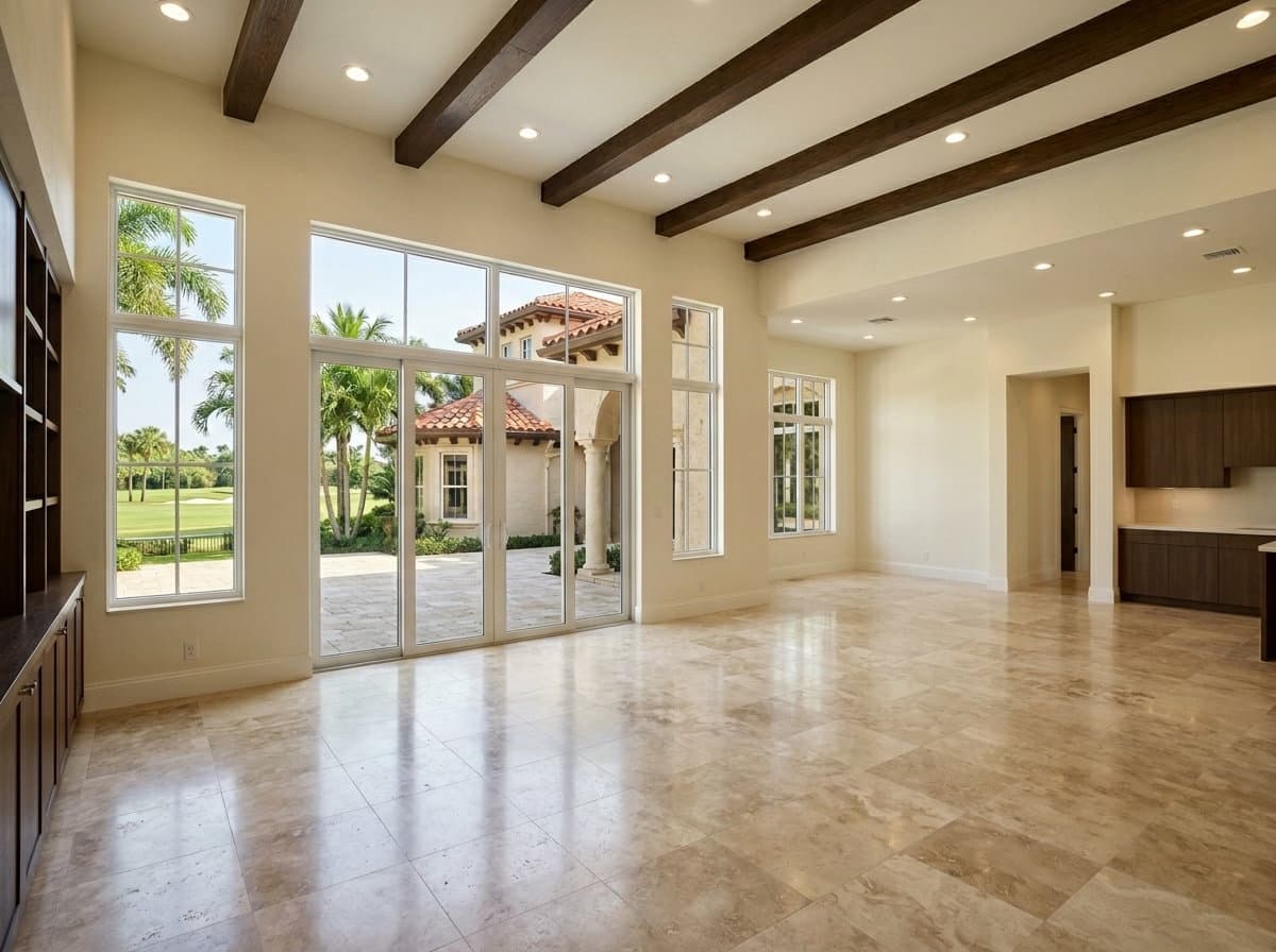 Completed renovation in a Boca Raton Mediterranean Revival country-club home
