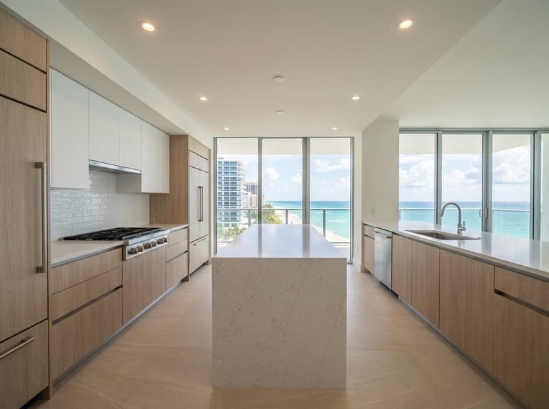 Completed kitchen remodel in a Coral Gables single-family home