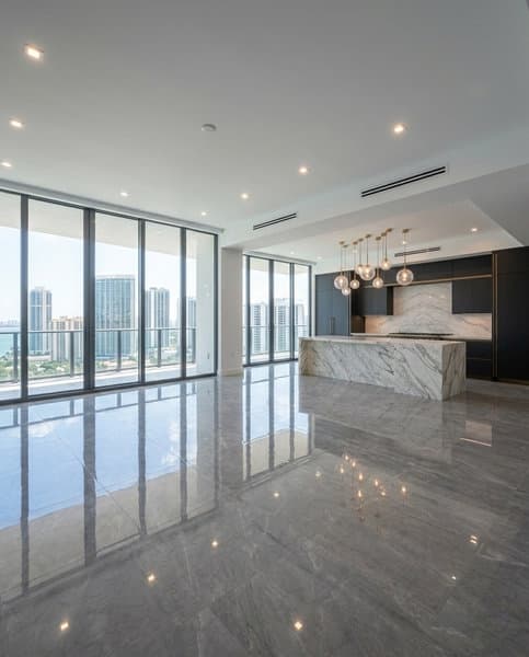 Completed kitchen remodel in a Miami Beach high-rise condo
