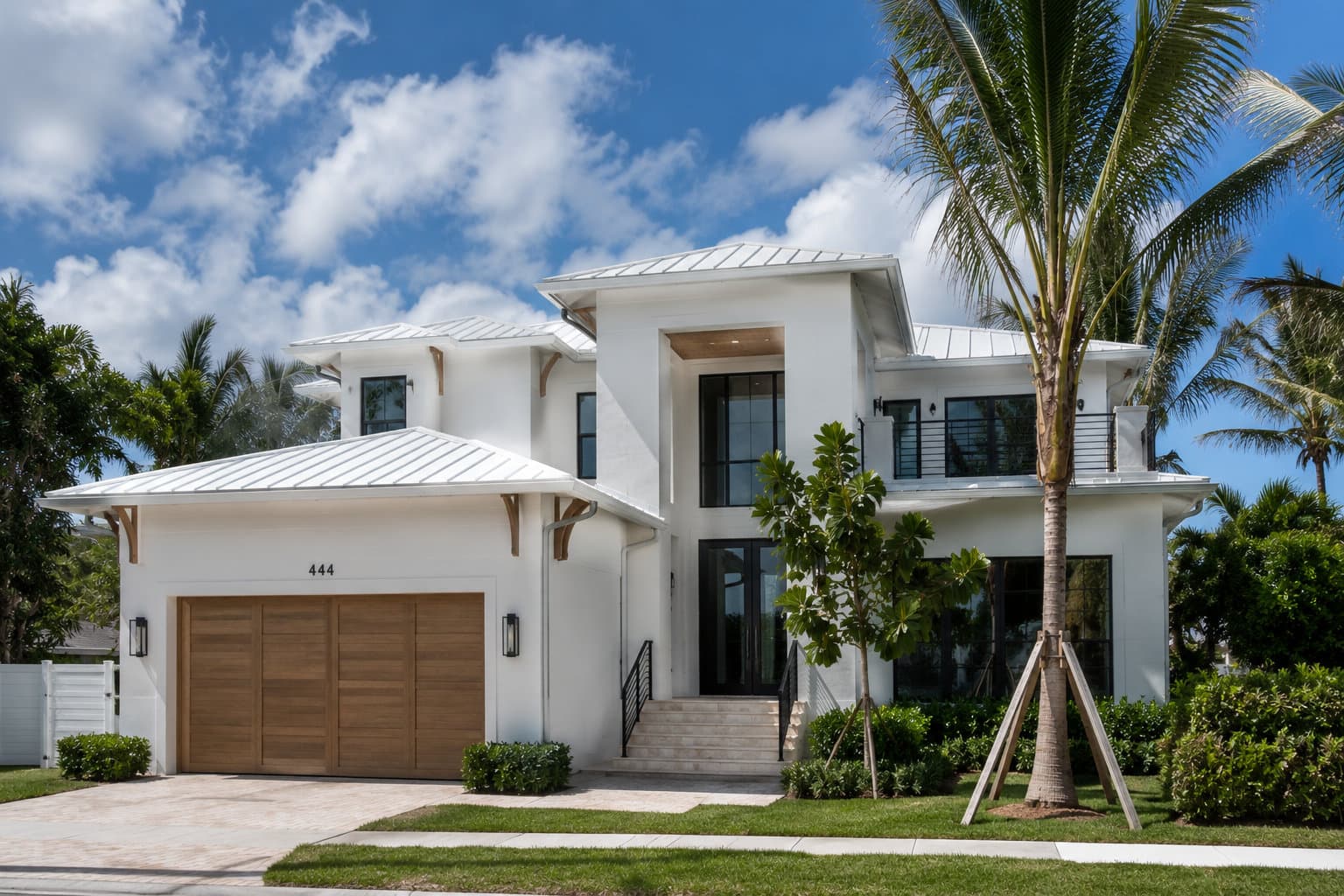 6,400-square-foot two-story custom residence on south Miami-Dade parcel, completed exterior
