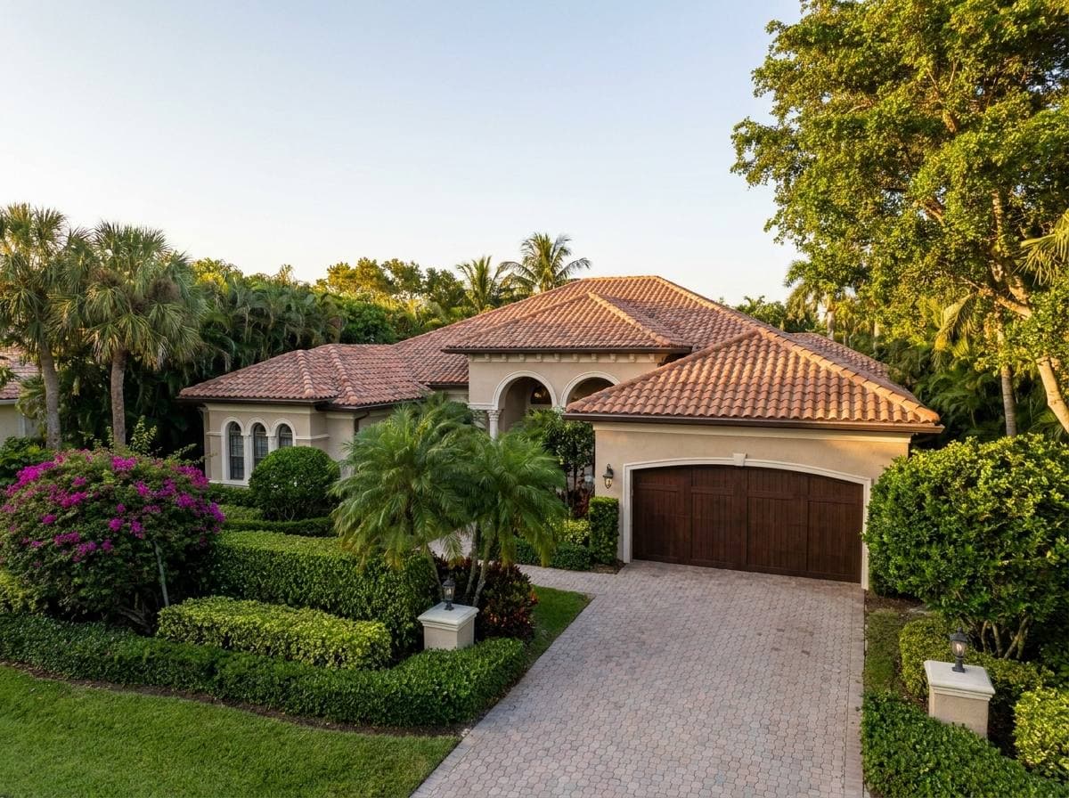 Boca West country-club community single-family home with mature landscape, representative of the Tier 03–04 gated-community housing stock