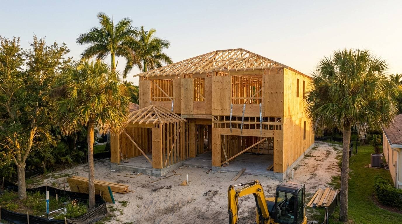Custom ground-up new construction on a Coconut Creek infill lot — FBC 8th Edition HVHZ envelope