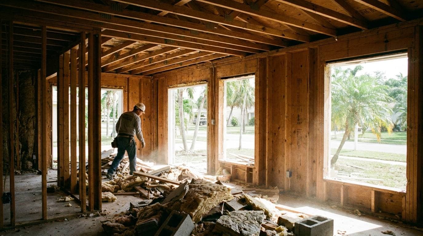 Whole-home renovation in Coconut Creek 1990s Centura Parc single-family or Wynmoor condo gut