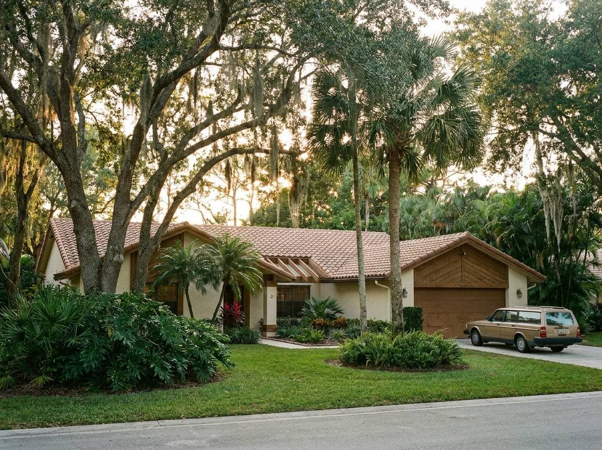 Mid-1980s CBS single-family home in Forest Ridge, representative of Davie's master-planned-community housing stock