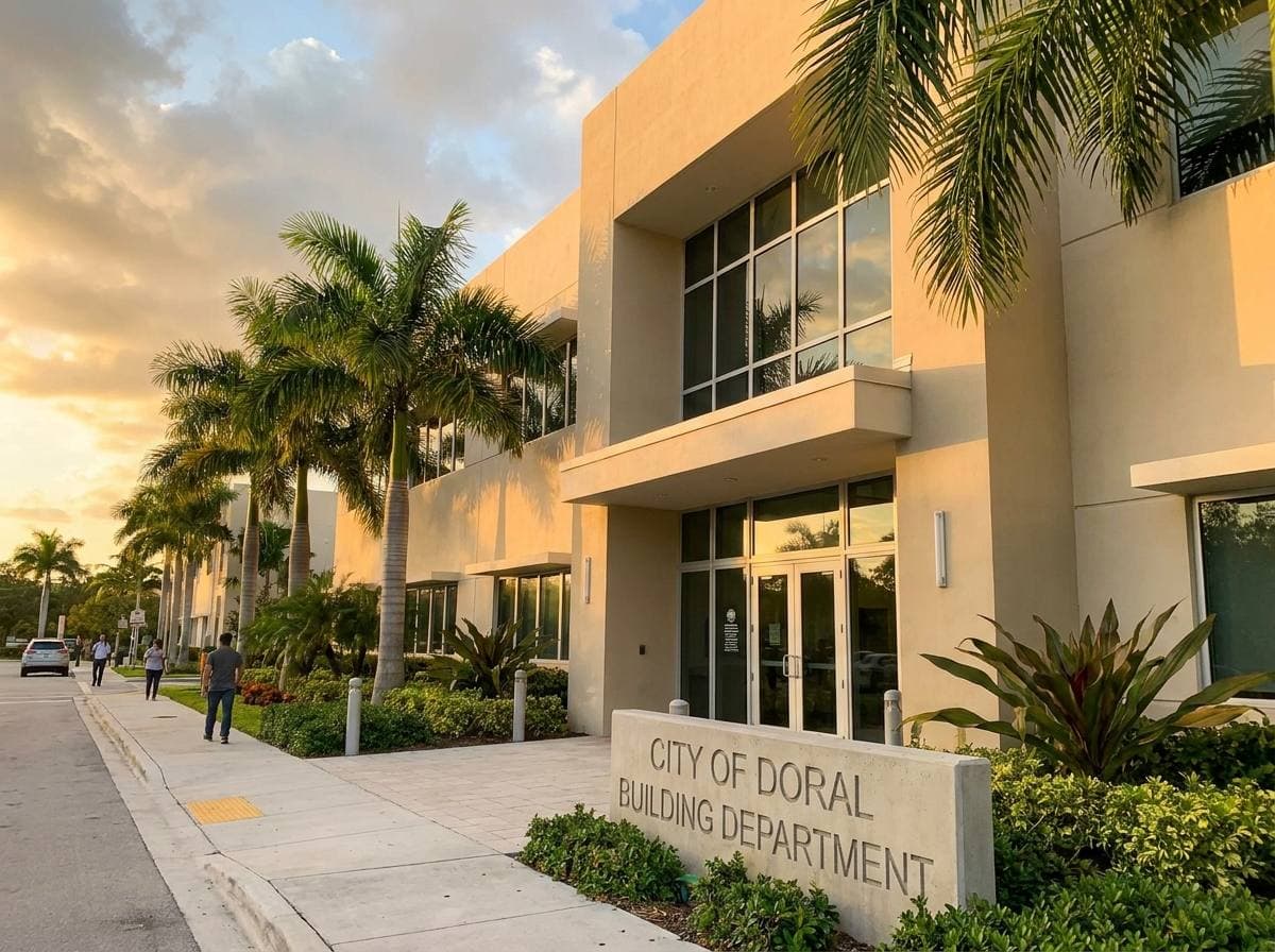 City of Doral Building Department exterior signage at 8401 NW 53rd Terrace