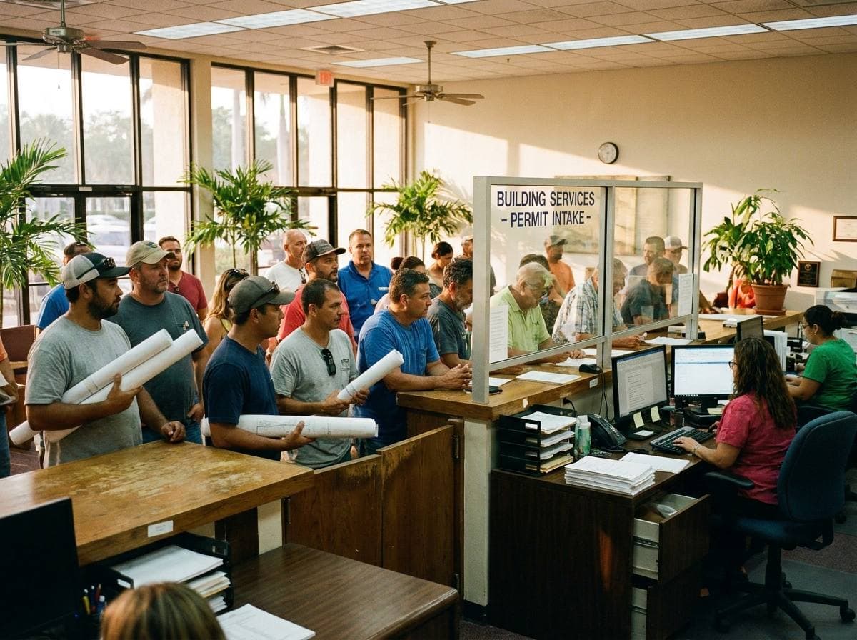 City of Fort Lauderdale Building Services Division exterior or permit intake counter