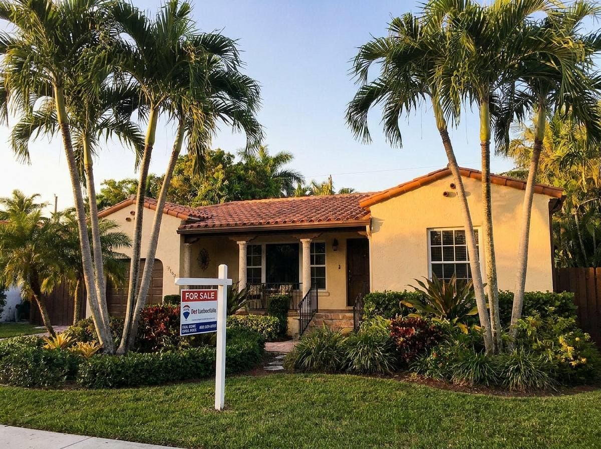 Coral Ridge single-family home with for-sale signage representing the Fort Lauderdale multi-speed listing market