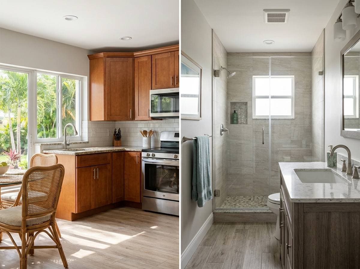 Lauderdale Lakes kitchen and bathroom remodeling — Oakland Estates 1960s ranch interior representative of typical Tier 02 scope
