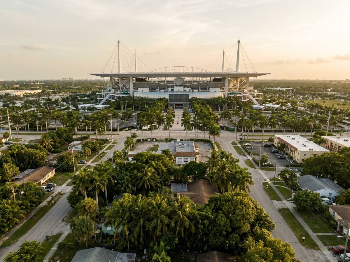 Hard Rock Stadium in Miami Gardens — anchor landmark on land originally part of the Lake Lucerne neighborhood