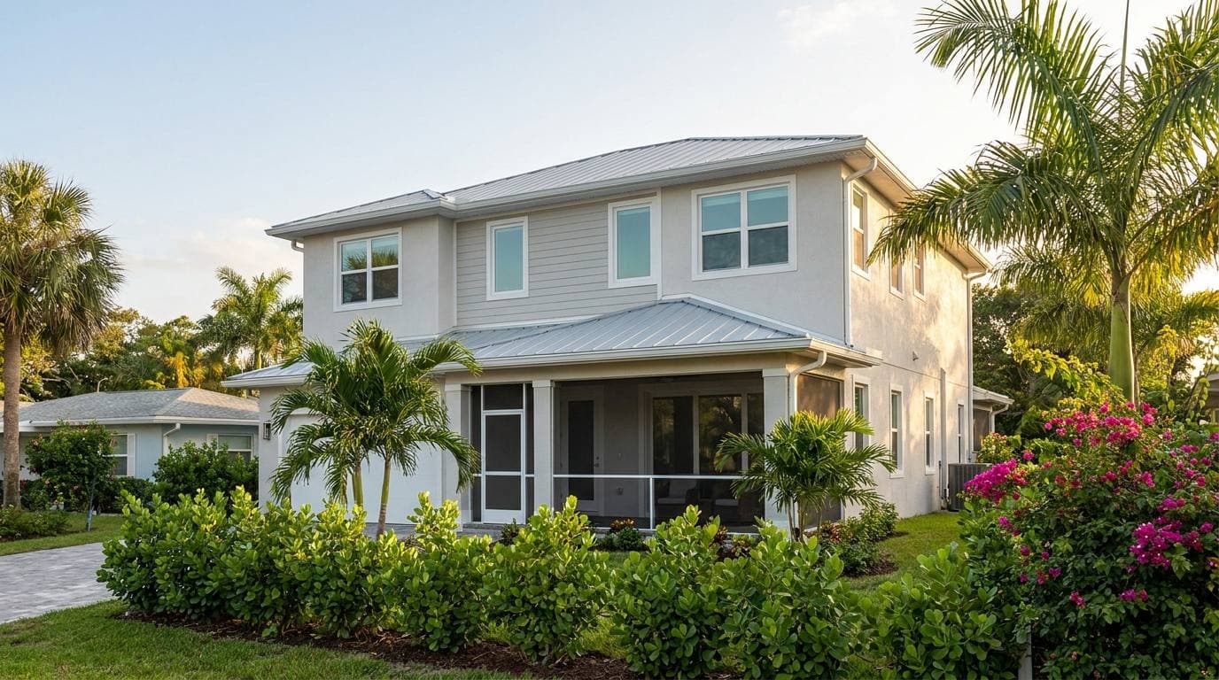 Custom single-family ground-up new construction on Oakland Park infill lot — FBC 8th Edition HVHZ envelope