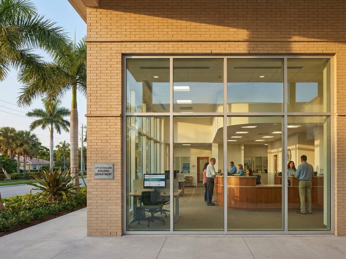City of Parkland Building Department permit counter and ePermits OneStop online review portal