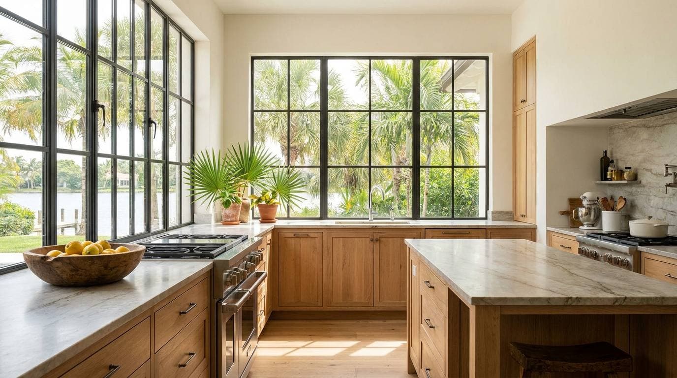 Pinecrest estate kitchen remodel — Snapper Creek Lakes single-family full gut, 16-week build