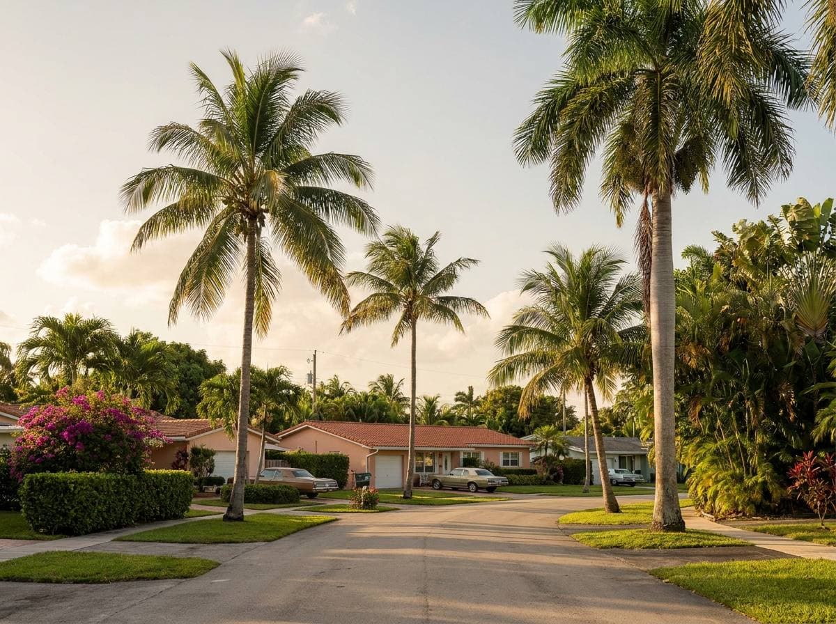 Plantation FL named-community single-family home streetscape — Plantation Park / Plantation Gardens