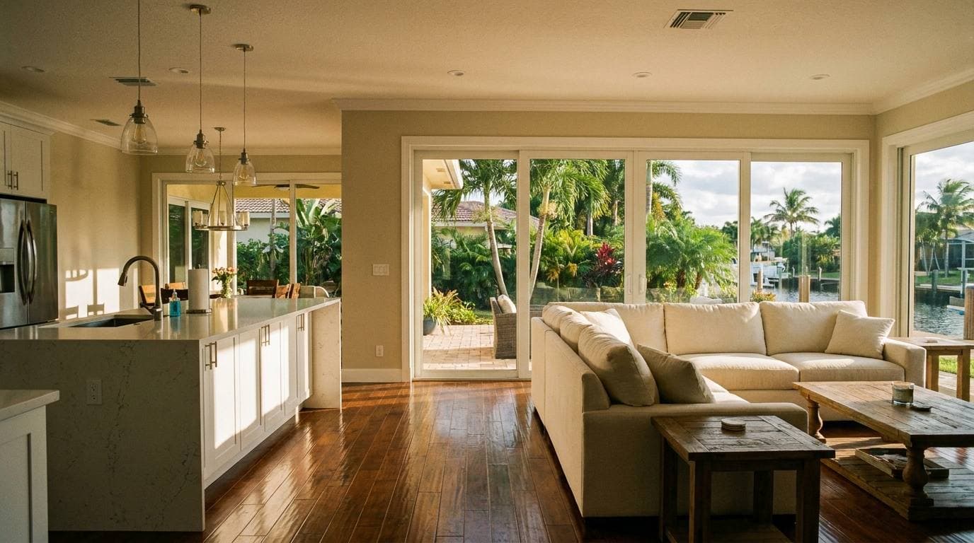 Jacaranda Lakes whole-home renovation — open-plan rebuild, impact glazing, hardwood refinish
