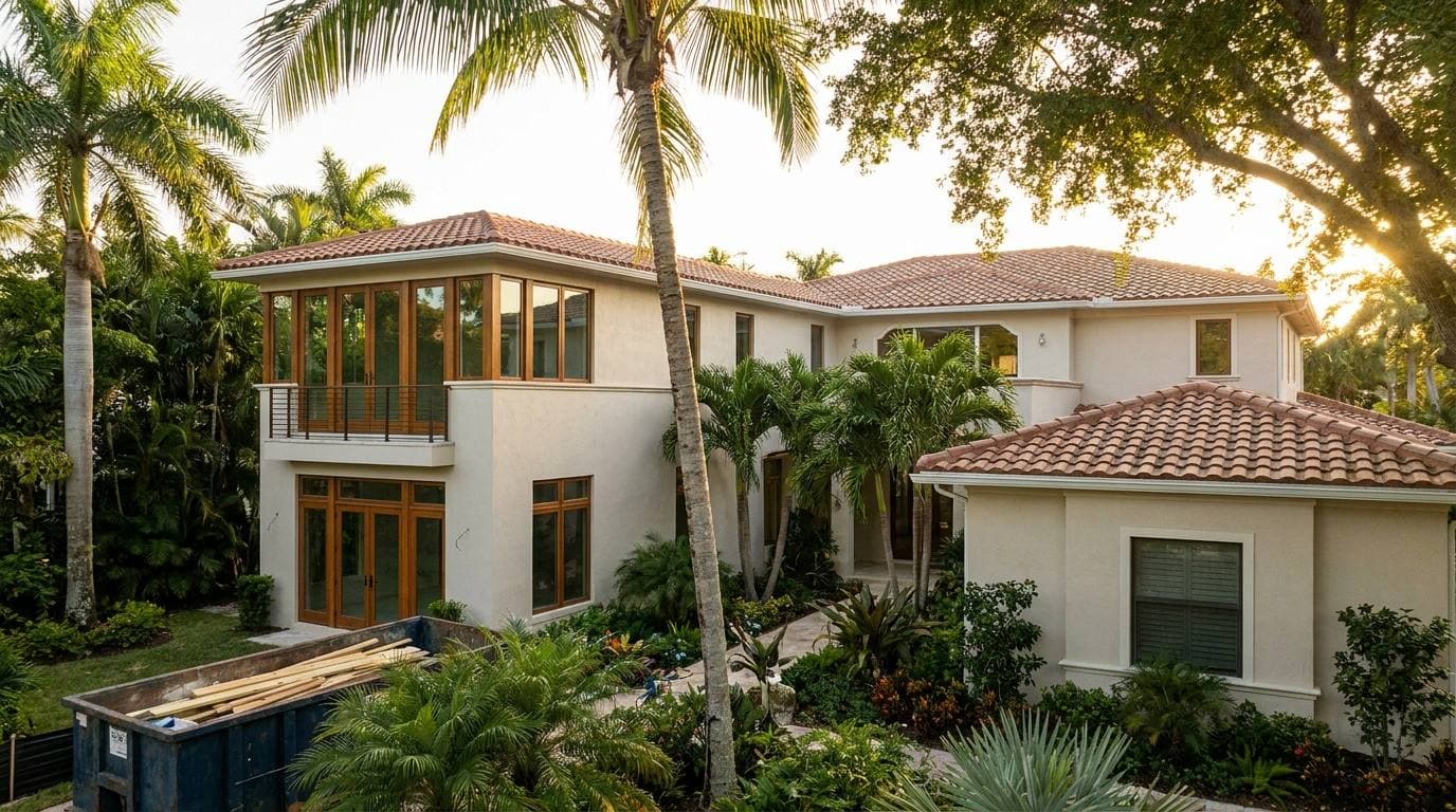 Home addition on a west Boca / Sandalfoot Cove single-family — primary-suite addition or second-story expansion