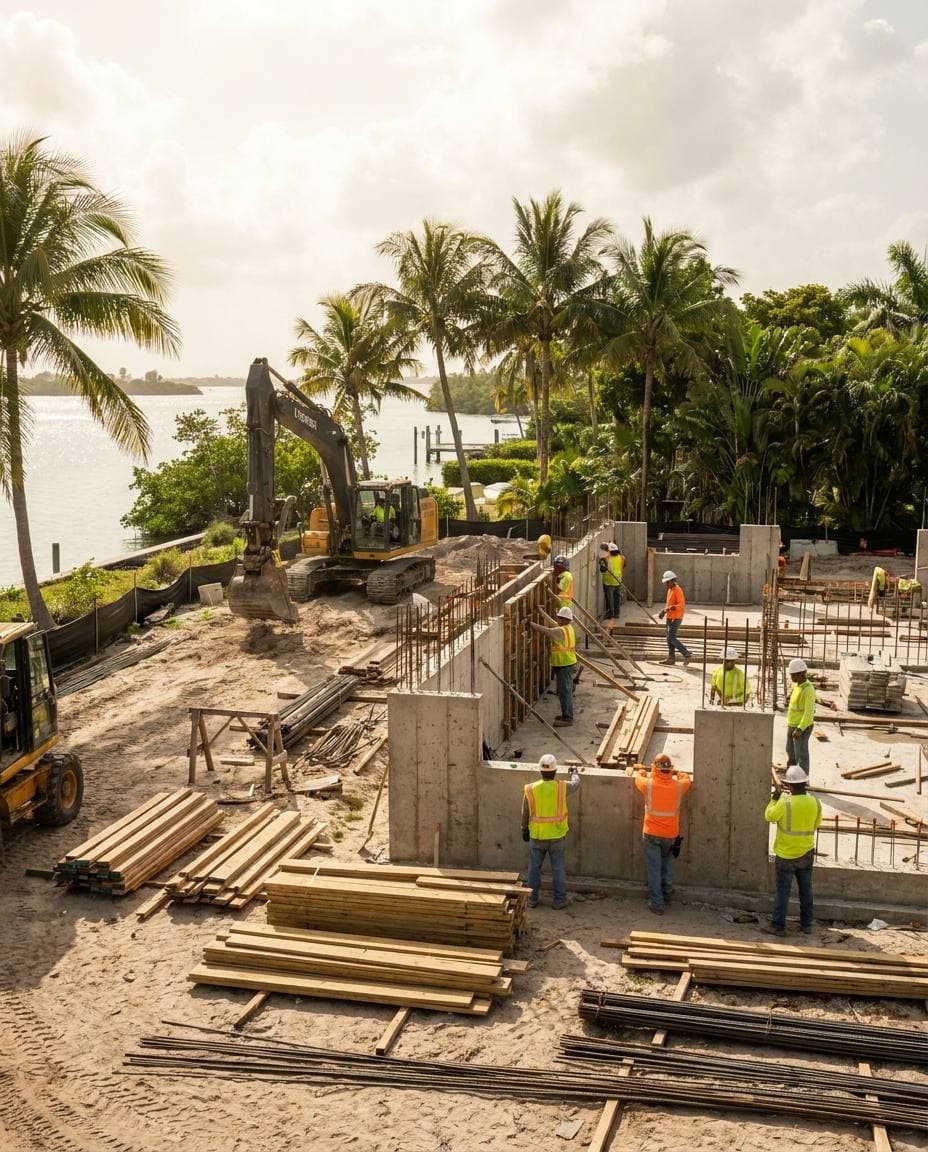 Florida Certified General Contractor license CGC1524886 credentialing — Gaven Constructions on active Sunrise jobsite