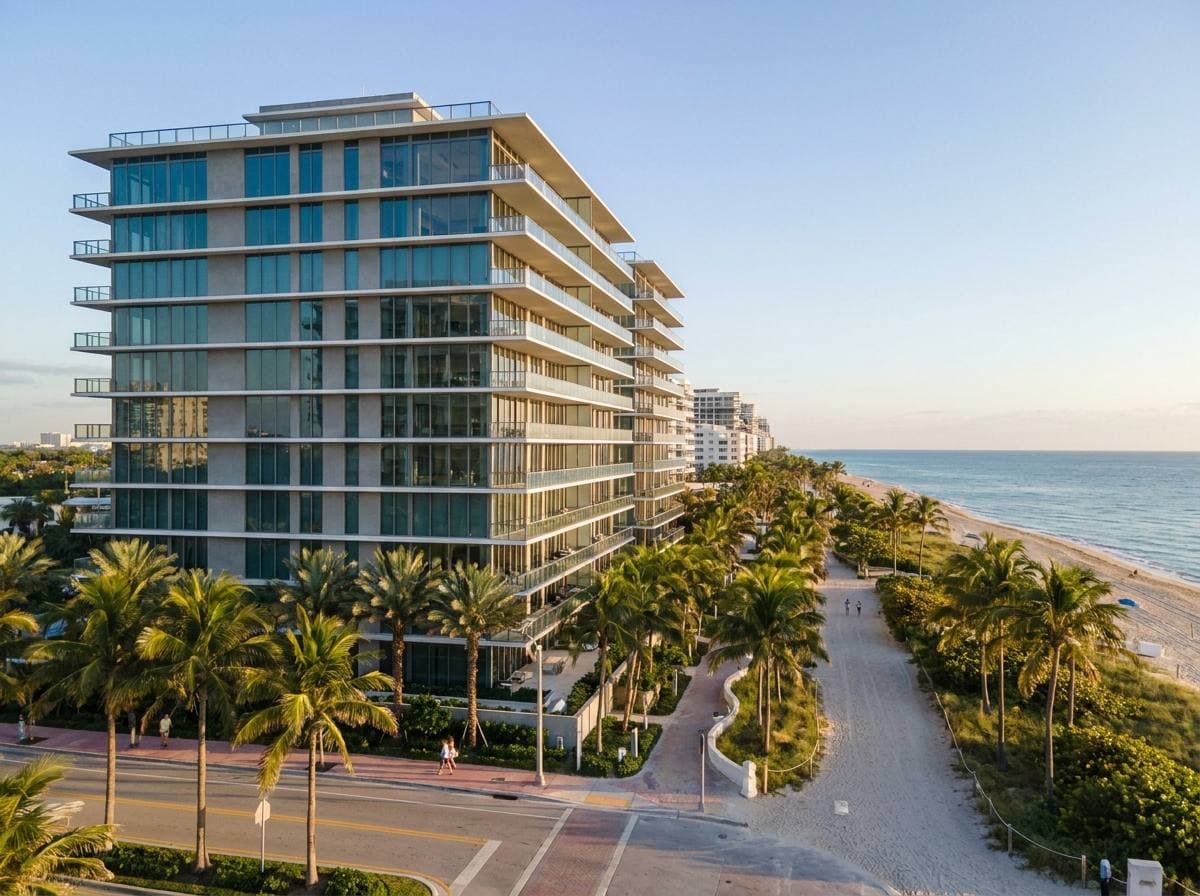 Collins Avenue oceanfront condo tower, Surfside FL