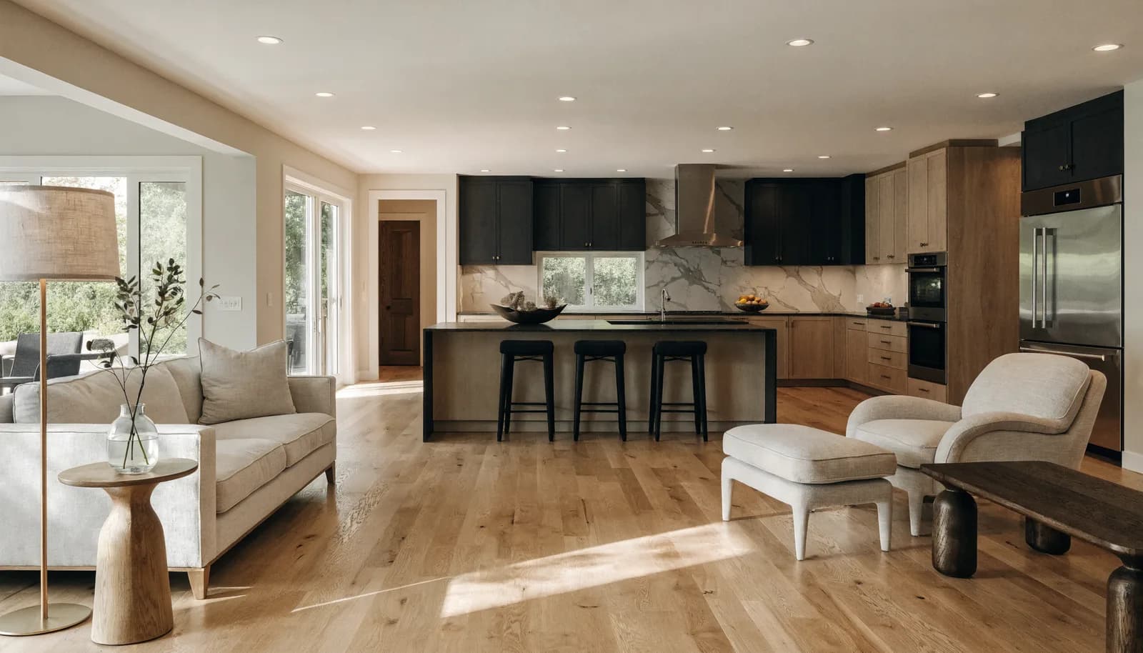 Whole-home renovation in West Park — a gutted 1950s ranch rebuilt with refinished open living space, a new kitchen, and updated finishes