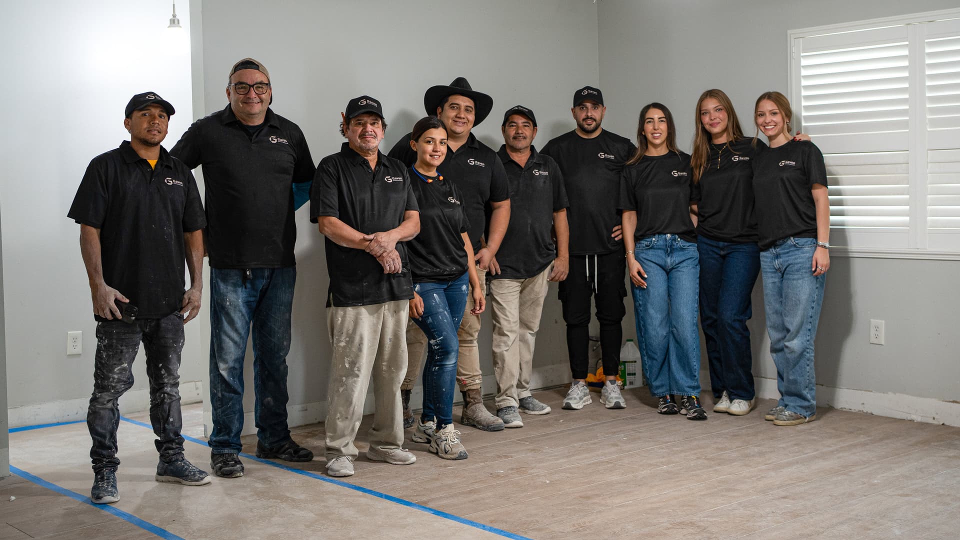 The Gaven Constructions team on a Miami residential jobsite — Florida Certified General Contractor CGC1524886, operating since 2015